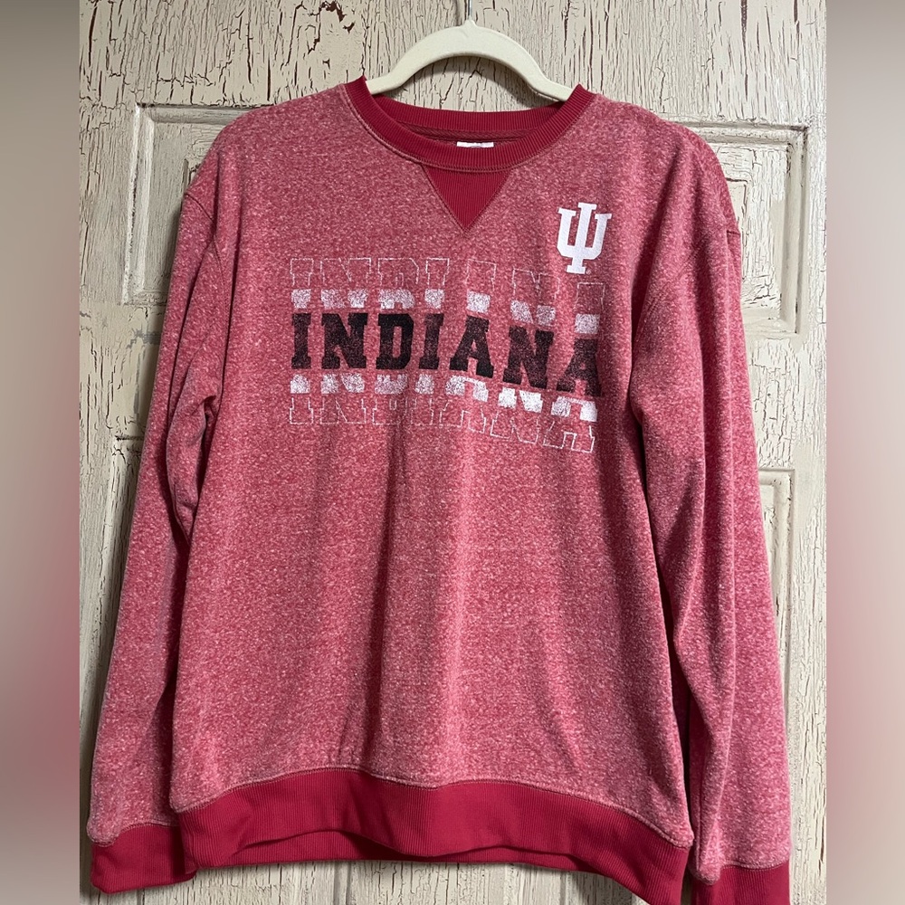 Indiana Hoosiers  Crimson Heather Crewneck